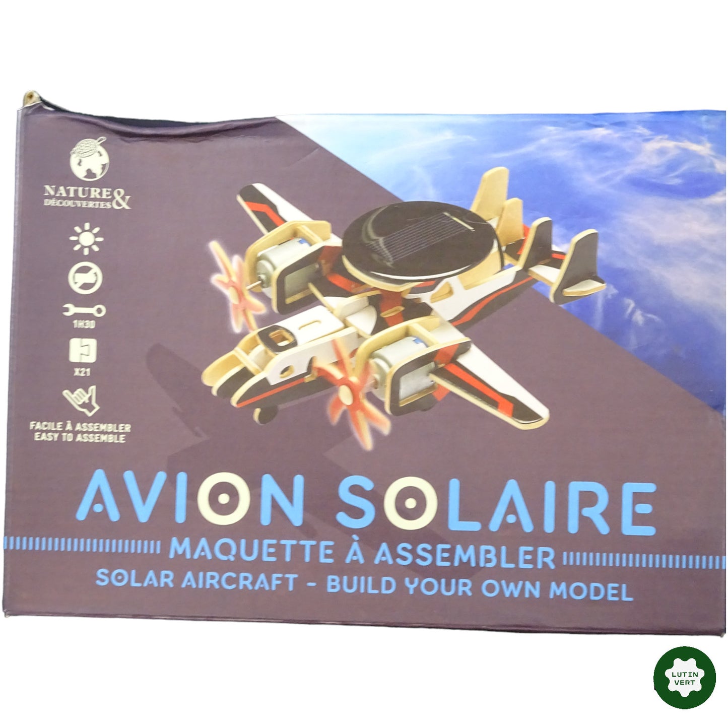Avion solaire à assembler d'occasion NATURE DÉCOUVERTES - Dès 6 ans | Lutin Vert