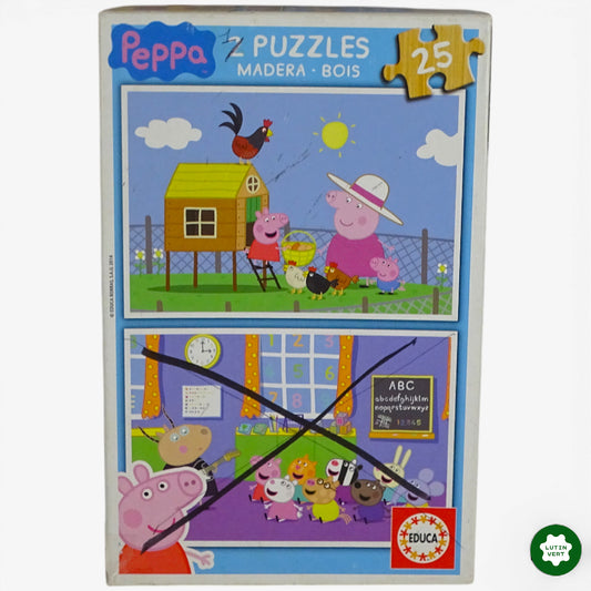 Puzzle en bois Peppa Pig.
25 pces. d'occasion EDUCA - Dès 4 ans | Ref 10125
