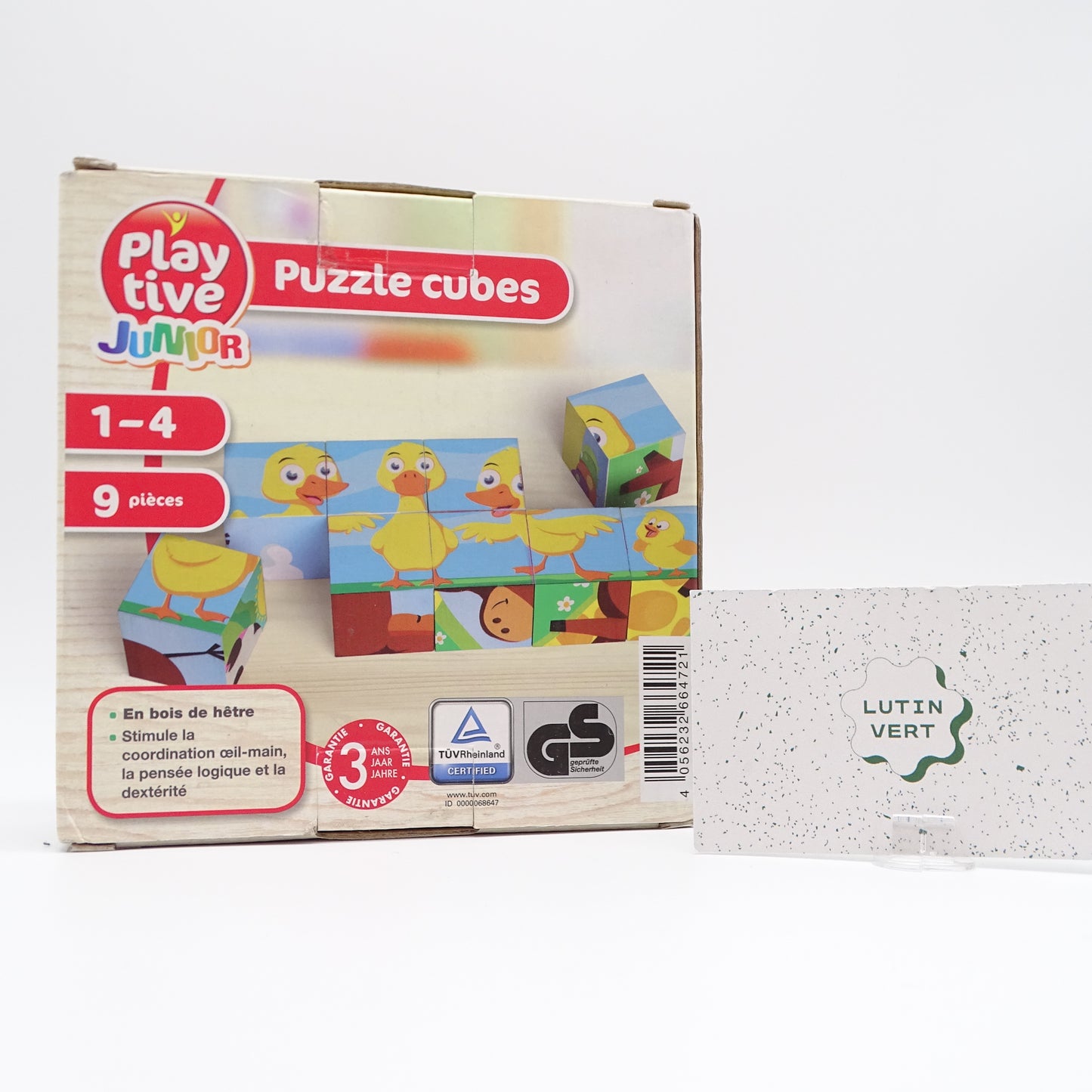Puzzle cube bois d'occasion PLAYTIVE JUNIOR - Dès 1 an | Ref 14178