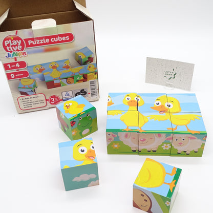 Puzzle cube bois d'occasion PLAYTIVE JUNIOR - Dès 1 an | Ref 14178