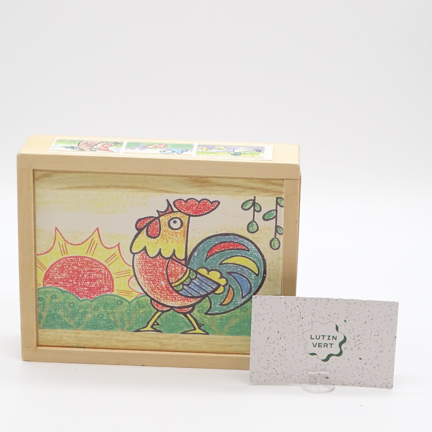Puzzle Cubes en bois thème oiseaux d'occasion SANS MARQUE - Dès 3 ans | Ref 14241