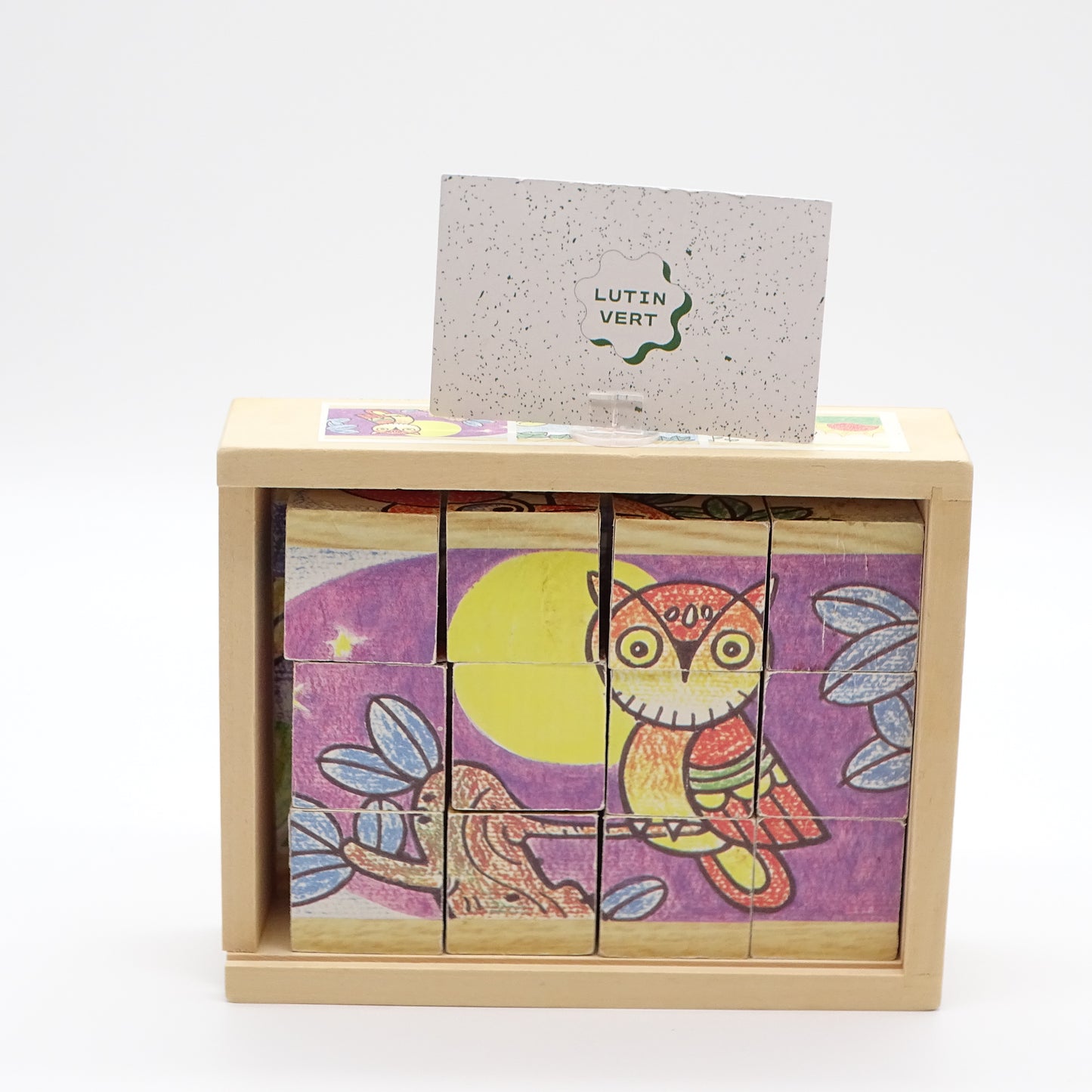 Puzzle Cubes en bois thème oiseaux d'occasion SANS MARQUE - Dès 3 ans | Ref 14241