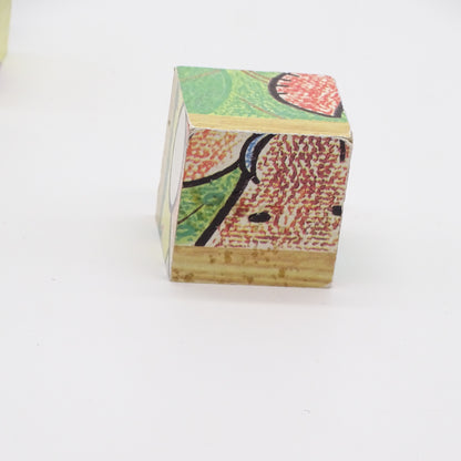 Puzzle Cubes en bois thème oiseaux d'occasion SANS MARQUE - Dès 3 ans | Ref 14241