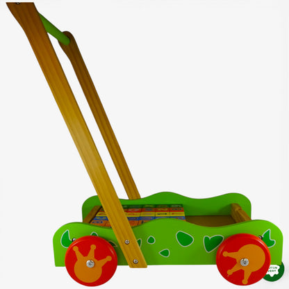 Chariot de marche et ses cubes en bois  d'occasion  - Dès 2 ans | Ref 10179