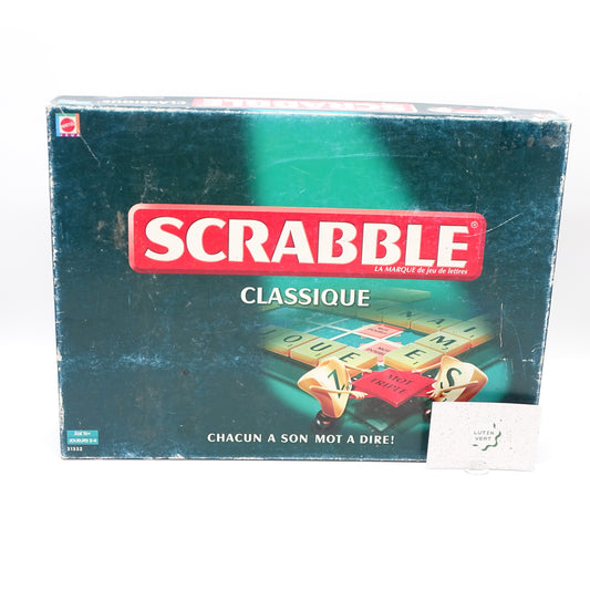 Scrabble classique Vintage d'occasion Mattel - Dès 10 ans |Lutin Vert Ref 14311