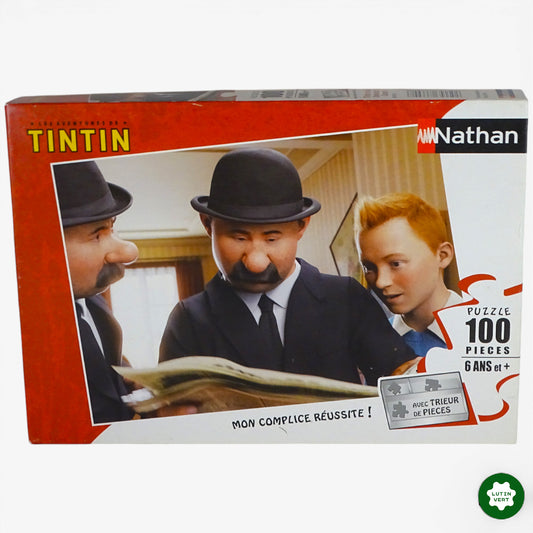 Puzzle « Tintin et les Dupont Dupont » 100 pièces d'occasion NATHAN - Dès 6 ans | Ref 10207