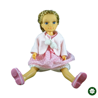 Poupée 43 cm robe rose pois blancs boléro d'occasion FAMOSA - Dès 3 ans | Lutin Vert