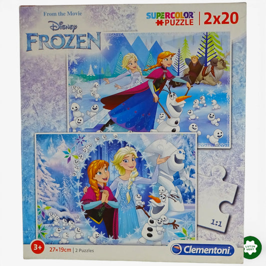 2 puzzles « Frozen » 20 pièces d'occasion CLEMENTONI - Dès 3 ans | Ref 10208