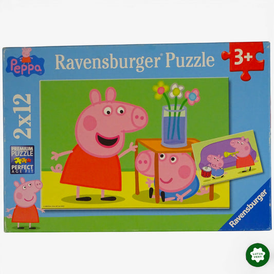 2 puzzles « Peppa Pig » 12 pièces d'occasion RAVENSBURGER - Dès 3 ans | Ref 10210