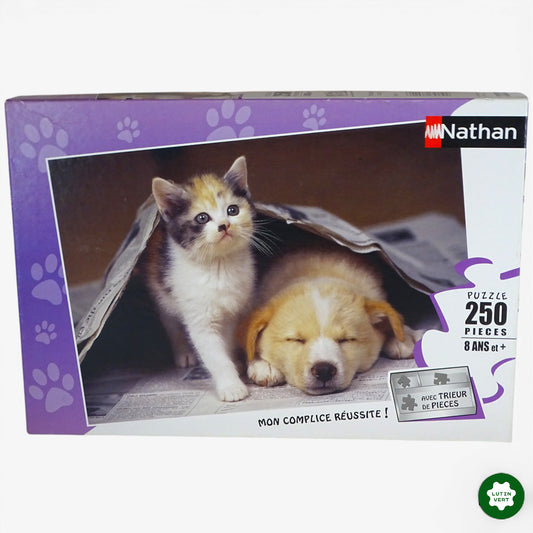 Puzzle Chien et Chat 250 pcs d'occasion NATHAN - Dès 8 ans | Ref 10244