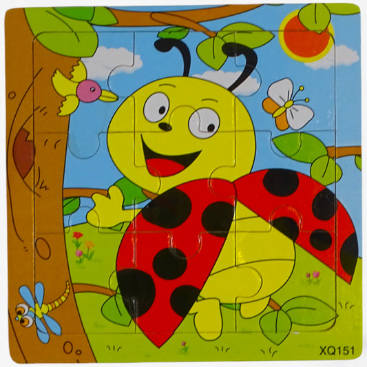 Puzzle Coccinelle en Bois 9pcs d'occasion  - Dès 3 ans | Ref 10264