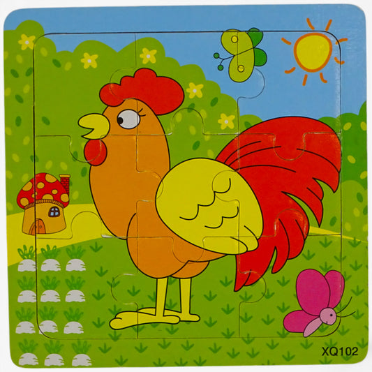 Puzzle Coq en Bois 9pcs d'occasion  - Dès 3 ans | Ref 10263