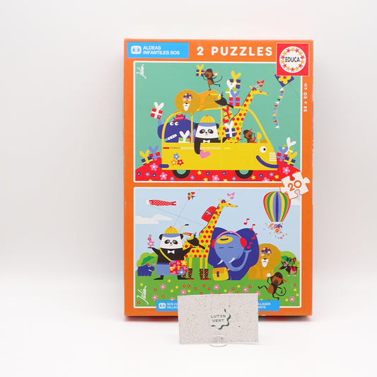 2 puzzles des animaux EDUCA - Dès 3 ans | Ref 14459