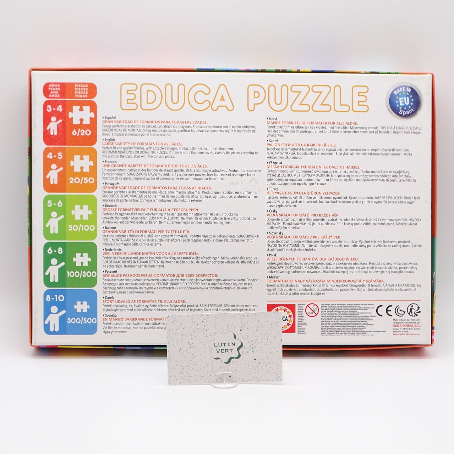 2 puzzles des animaux EDUCA - Dès 3 ans | Ref 14459