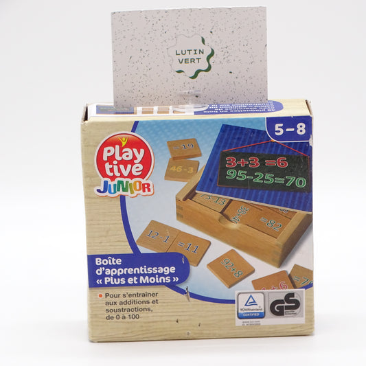 Boîte d’apprentissage Plus et Moins PLAY TIVE JUNIOR - Dès 5 ans | Ref 14457