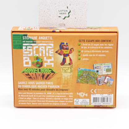 Escape Box Minecraft Earth 404 EDITIONS - Dès 10 ans | Ref 14472