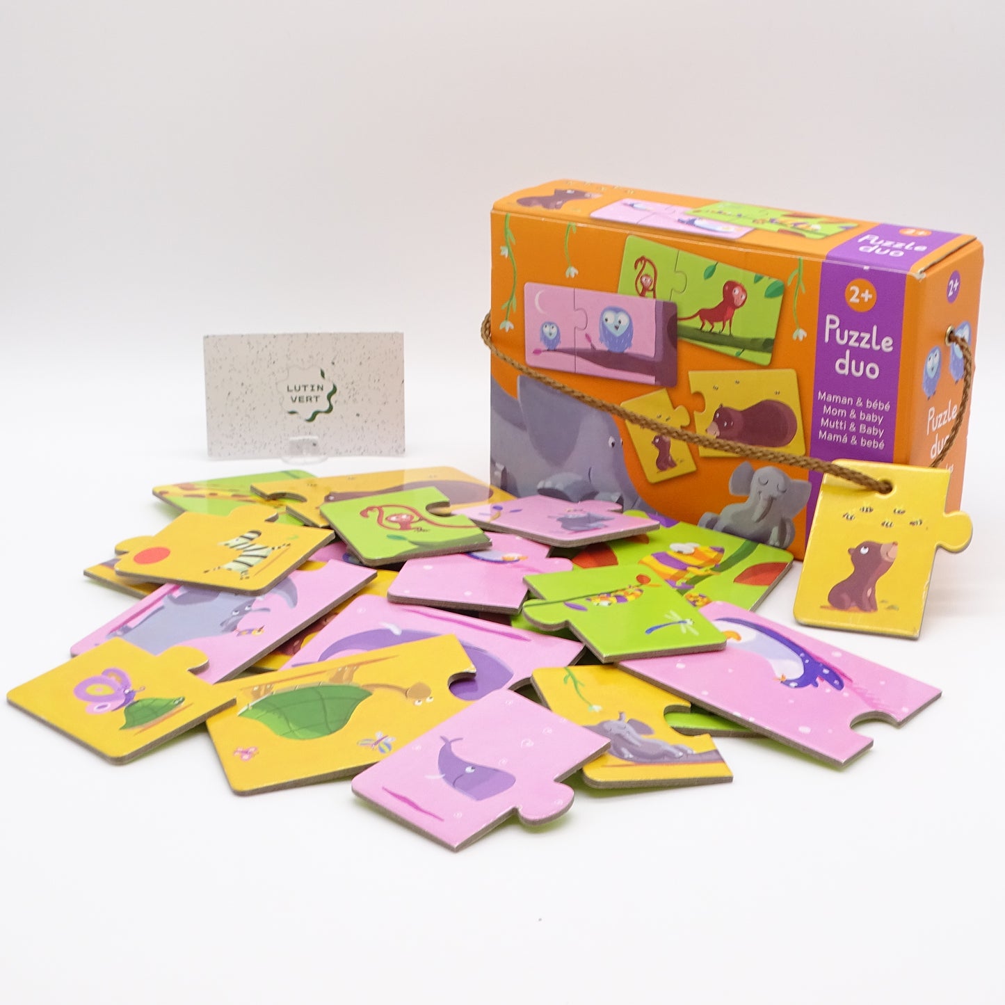 Puzzle duo Maman & Bébé 12 pièces DJECO - Dès 2 ans | Ref 14470