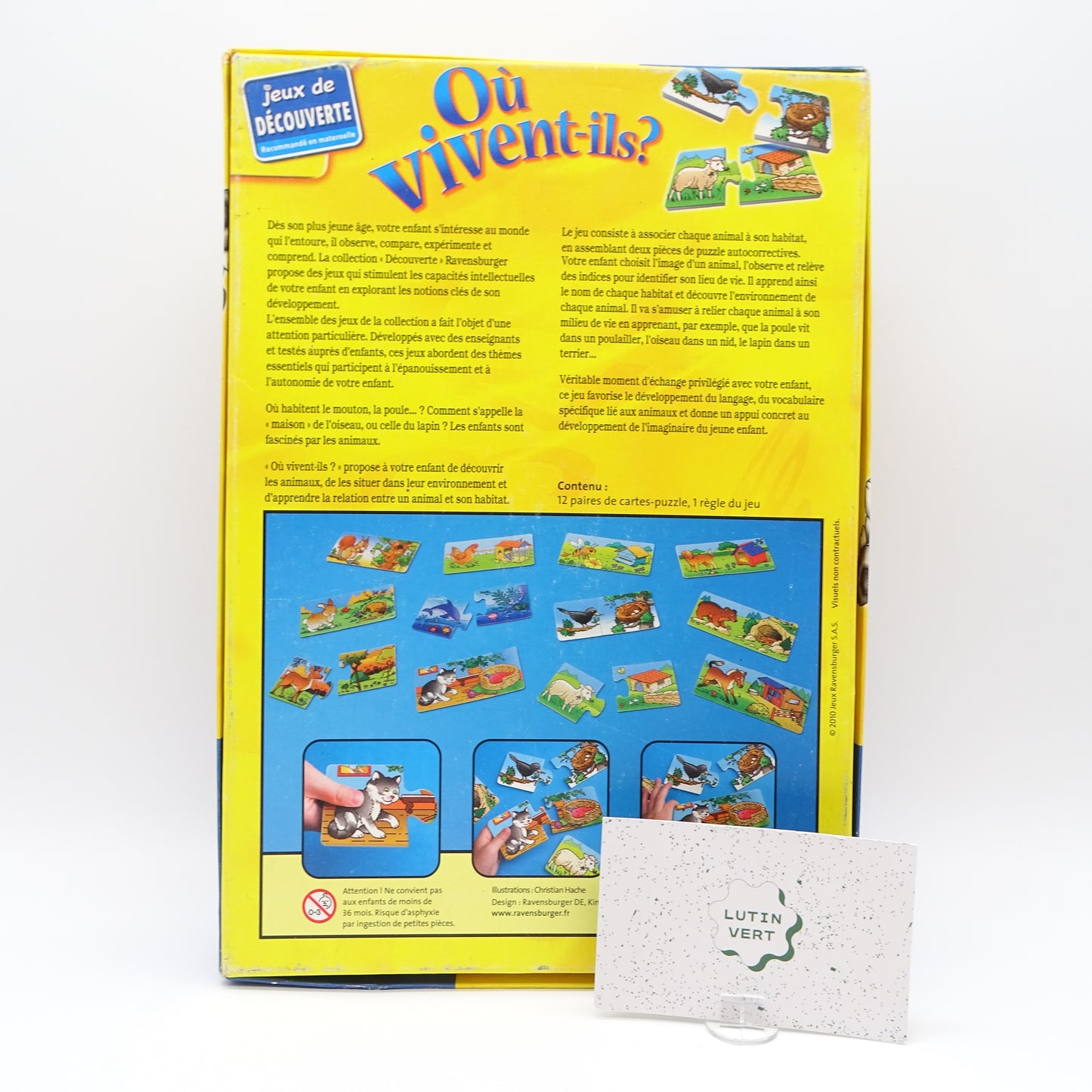 Ou vivent-ils ? RAVENSBURGER - Dès 3 ans | Ref 14479