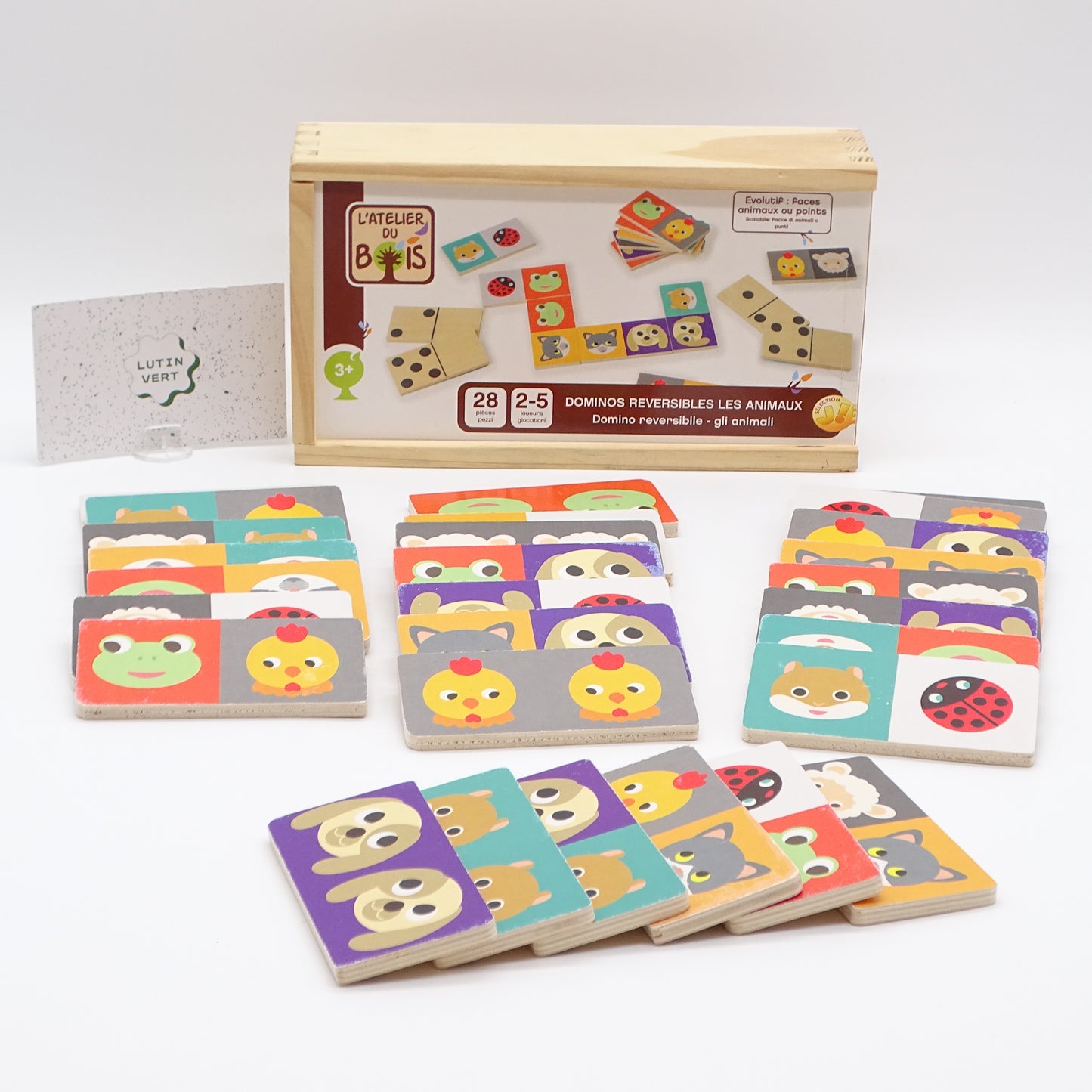 Dominos réversibles L’ATELIER DU BOIS - Dès 2 ans | Ref 14516
