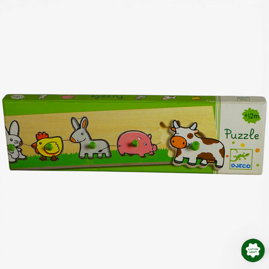 Puzzle à encastrer 5 pcs d'occasion DJECO - Dès 1 an | Ref 10364