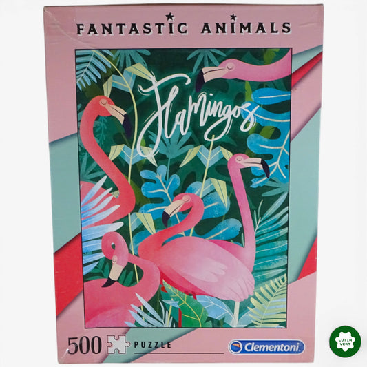 Puzzle flamant roses 500 pcs d'occasion CLEMENTONI - Dès 8 ans | Ref 10372