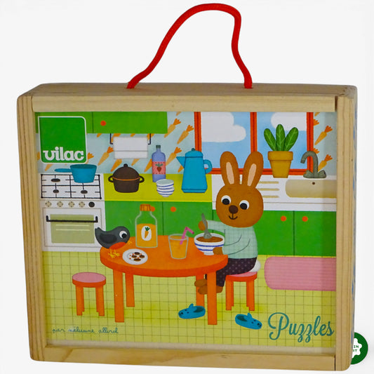 Puzzle en boîs x 4 Vilac  d'occasion VILAC - Dès 2 ans | Ref 10384