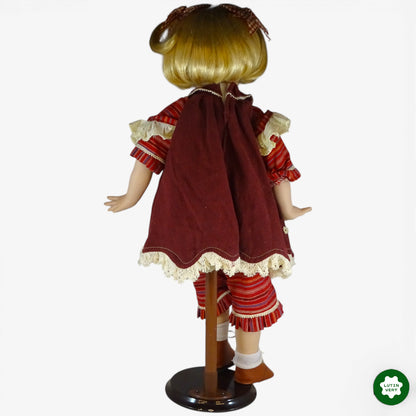 Poupée de collection en porcelaine sur socle d'occasion  - Dès 6 ans | Ref 10396