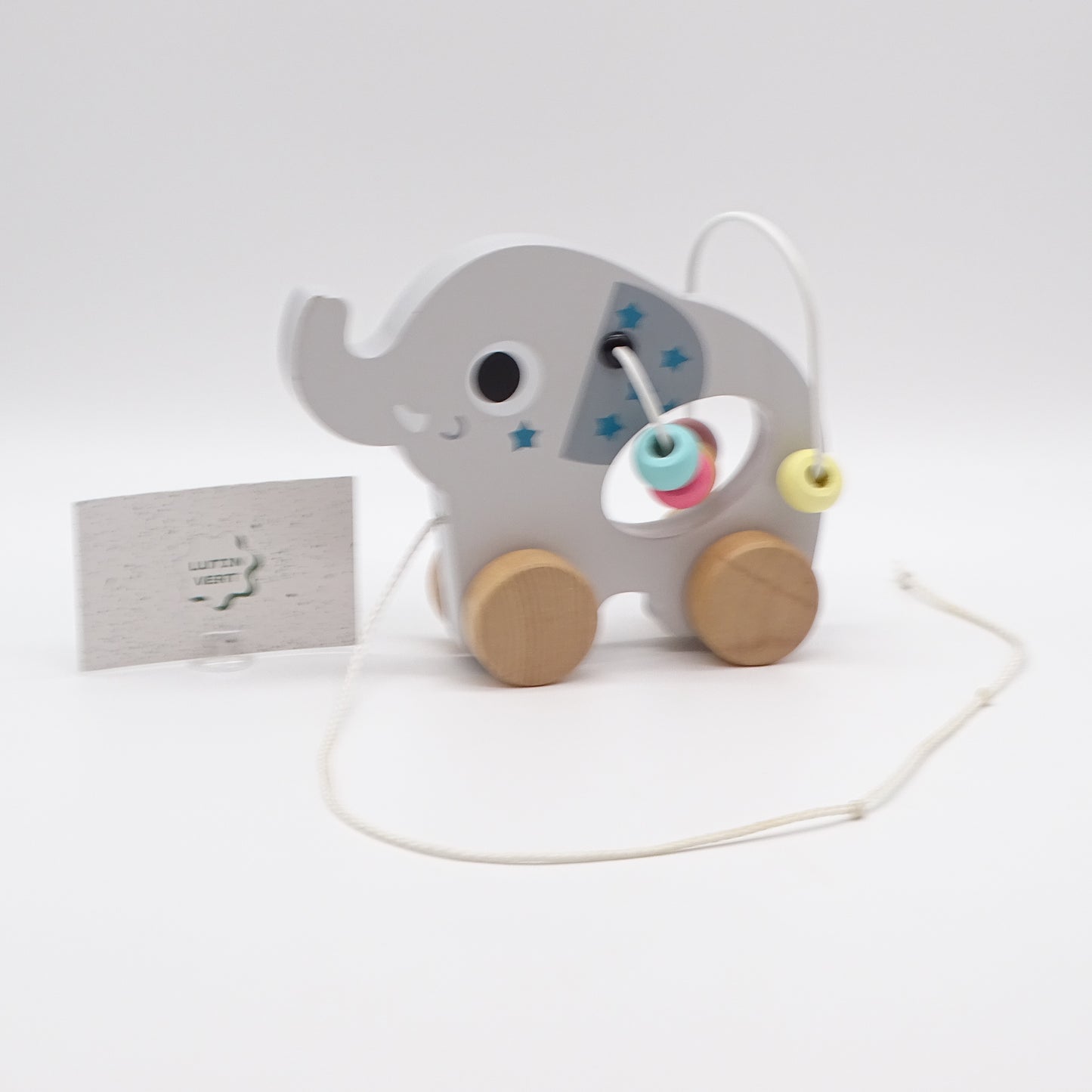 Eléphant en bois à tirer SANS MARQUE - Dès 9 mois | Ref 14552