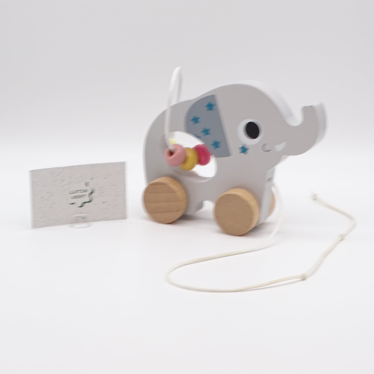 Eléphant en bois à tirer SANS MARQUE - Dès 9 mois | Ref 14552