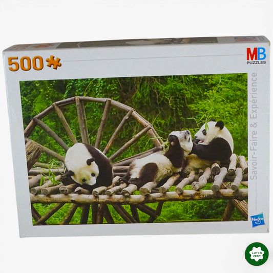 Puzzle Pandas 500 pcs d'occasion MB JEUX - Dès 9 ans | Ref 10496