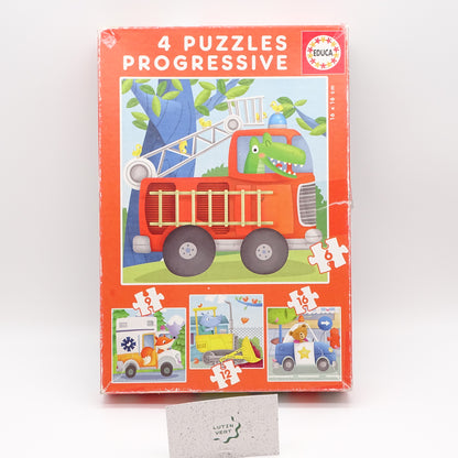 4 puzzles progressive EDUCA - Dès 3 ans | Ref 14654