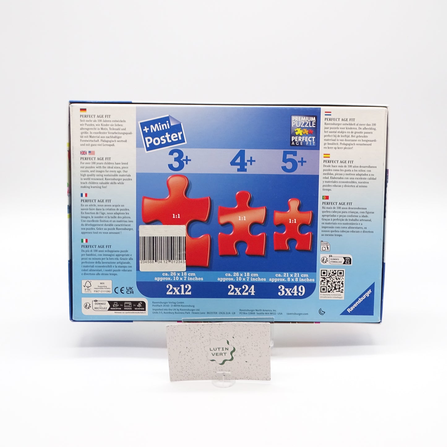 Coffret 2 Puzzles 12 pièces Peppa Pig RAVENSBURGER - Dès 3 ans | Ref 15340