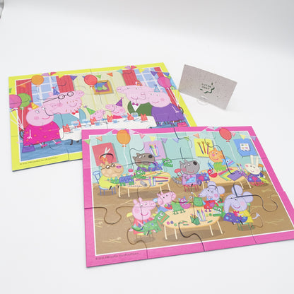 Coffret 2 Puzzles 12 pièces Peppa Pig RAVENSBURGER - Dès 3 ans | Ref 15340