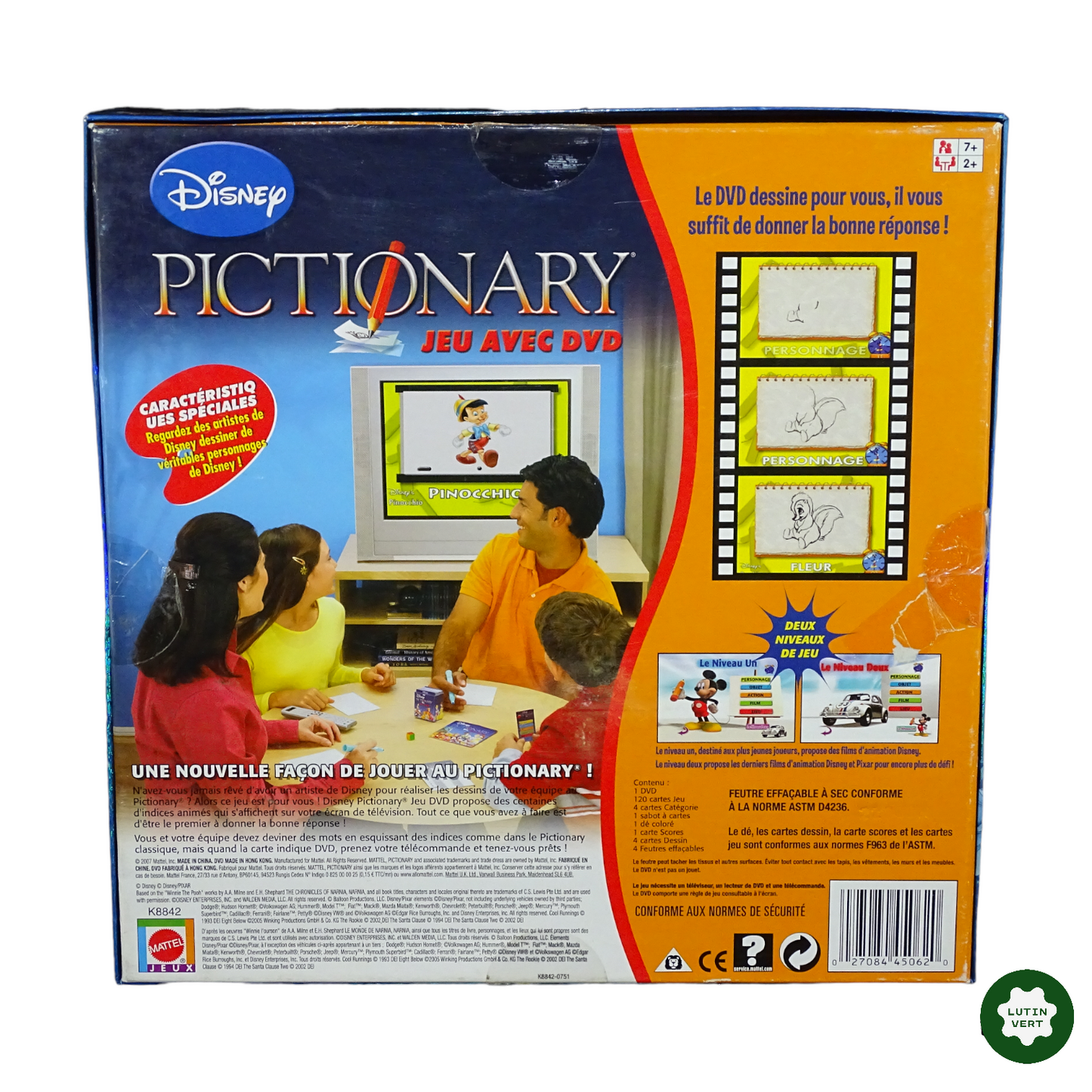 Pictionary jeu avec DVD d'occasion MATTEL - Dès 7 ans | Lutin Vert