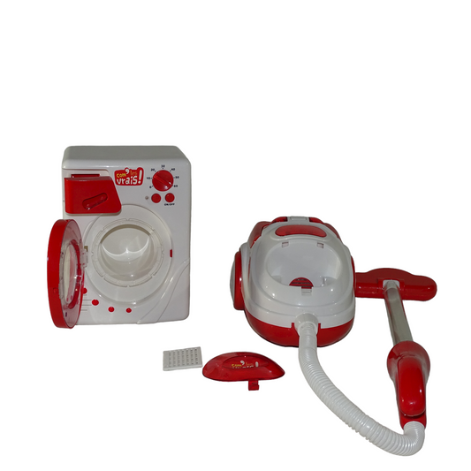 Machine à laver le linge et aspirateur - Com' les vrais