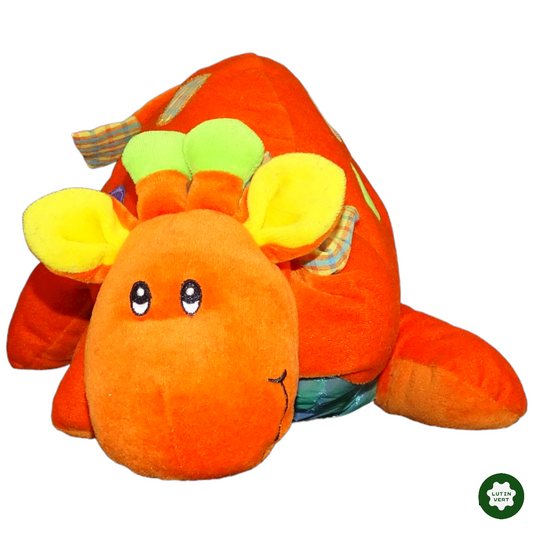 Peluche girafe orange mignonne occasion - Dès 3 ans | Lutin Vert