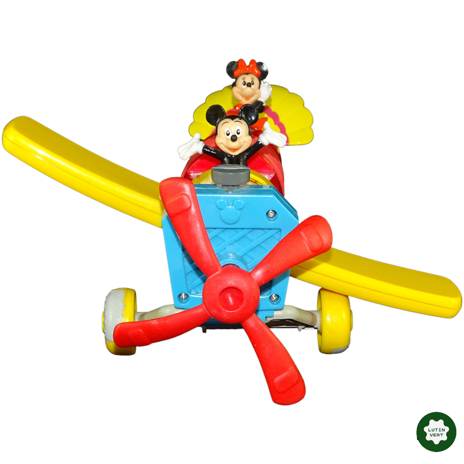 MICKEY et MINNIE sur leur avion Vintage d'occasion DISNEY - Dès 3 ans –  Lutin Vert - Recyclerie de jouets