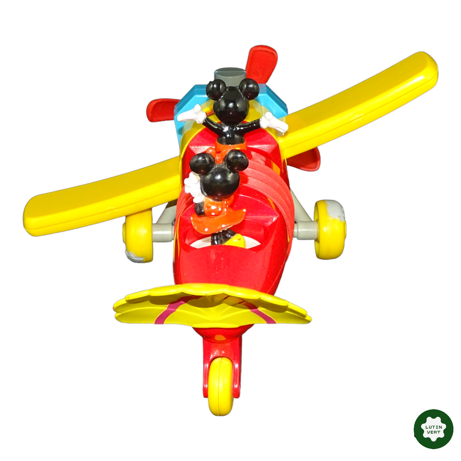 MICKEY et MINNIE sur leur avion Vintage d'occasion DISNEY - Dès 3 ans –  Lutin Vert - Recyclerie de jouets